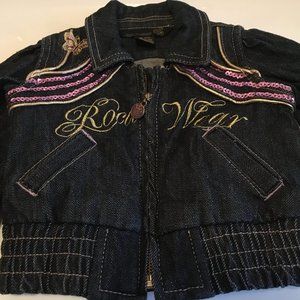 RocaWear:Girls Dark Indigo Jean "Bling" Jacket